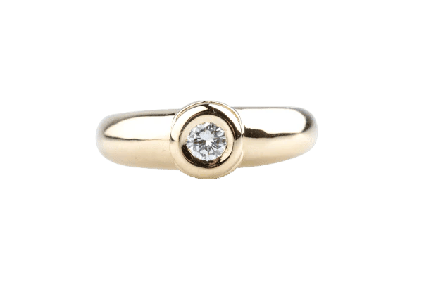 Bague 58 Bague solitaire en or jaune 18 carats et diamant 0,20 ct 58 Facettes BGSOLOC657-107