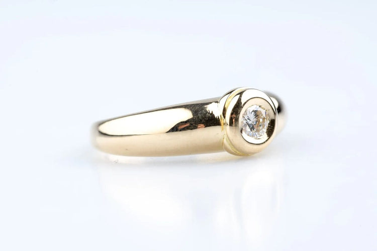 Bague 58 Bague solitaire en or jaune 18 carats et diamant 0,20 ct 58 Facettes BGSOLOC657-107