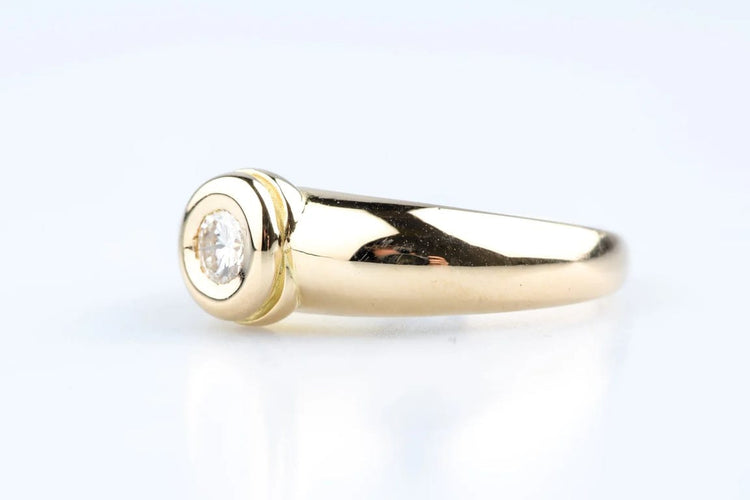 Bague 58 Bague solitaire en or jaune 18 carats et diamant 0,20 ct 58 Facettes BGSOLOC657-107