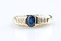 Bague 54 Bague en or jaune 18K avec saphir et diamants 58 Facettes BGSAPHIRDIAM-107