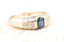 Bague 54 Bague en or jaune 18K avec saphir et diamants 58 Facettes BGSAPHIRDIAM-107