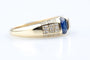 Bague 54 Bague en or jaune 18K avec saphir et diamants 58 Facettes BGSAPHIRDIAM-107