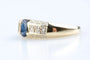 Bague 54 Bague en or jaune 18K avec saphir et diamants 58 Facettes BGSAPHIRDIAM-107