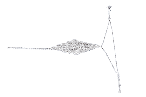 Bracelet Bijou de main - Haute joaillerie en or blanc 18 carats et diamants 58 Facettes J5230160724-AIG5