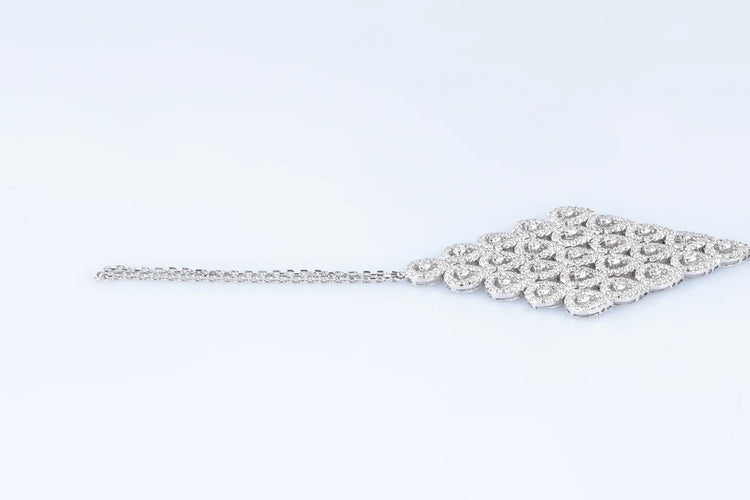 Bracelet Bijou de main - Haute joaillerie en or blanc 18 carats et diamants 58 Facettes J5230160724-AIG5