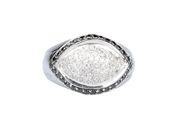 Bague 53.5 Bague diamants en or blanc 18 carats 58 Facettes 111-42837-33