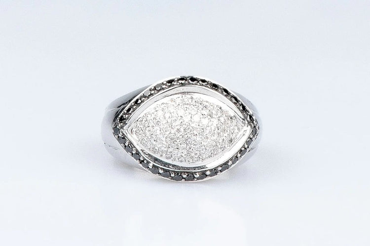 Bague 53.5 Bague diamants en or blanc 18 carats 58 Facettes 111-42837-33