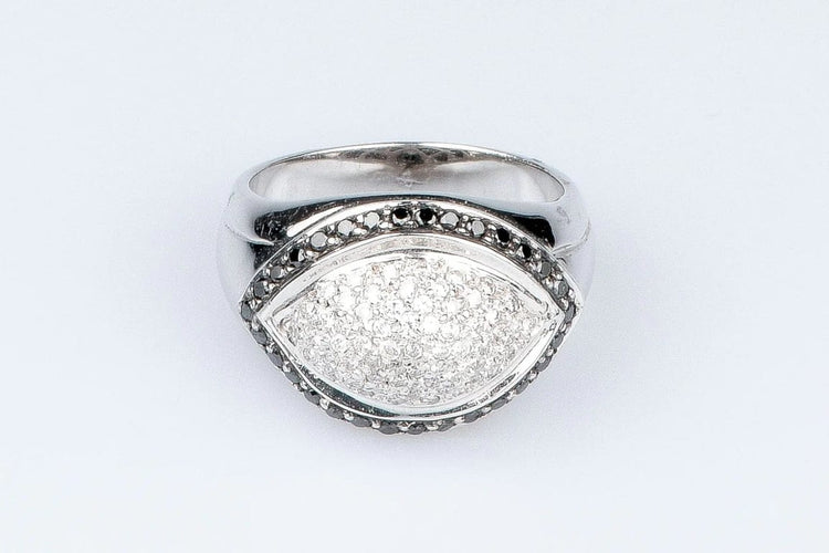 Bague 53.5 Bague diamants en or blanc 18 carats 58 Facettes 111-42837-33