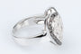 Bague 56 Bague cœur en or blanc 18 carats sertie de diamants 58 Facettes 111.65702-66