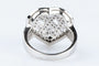 Bague 56 Bague cœur en or blanc 18 carats sertie de diamants 58 Facettes 111.65702-66