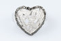 Bague 56 Bague cœur en or blanc 18 carats sertie de diamants 58 Facettes 111.65702-66