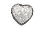 Bague 56 Bague cœur en or blanc 18 carats sertie de diamants 58 Facettes 111.65702-66