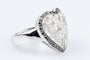 Bague 56 Bague cœur en or blanc 18 carats sertie de diamants 58 Facettes 111.65702-66