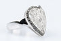 Bague 56 Bague cœur en or blanc 18 carats sertie de diamants 58 Facettes 111.65702-66