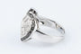 Bague 56 Bague cœur en or blanc 18 carats sertie de diamants 58 Facettes 111.65702-66