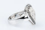 Bague 56 Bague cœur en or blanc 18 carats sertie de diamants 58 Facettes 111.65702-66