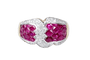 Bague 56 Bague en or jaune 18 carats avec rubis et diamants 58 Facettes 41400026-63