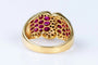 Bague 56 Bague en or jaune 18 carats avec rubis et diamants 58 Facettes 41400026-63