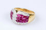 Bague 56 Bague en or jaune 18 carats avec rubis et diamants 58 Facettes 41400026-63