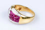Bague 56 Bague en or jaune 18 carats avec rubis et diamants 58 Facettes 41400026-63