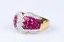 Bague 56 Bague en or jaune 18 carats avec rubis et diamants 58 Facettes 41400026-63