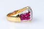 Bague 56 Bague en or jaune 18 carats avec rubis et diamants 58 Facettes 41400026-63