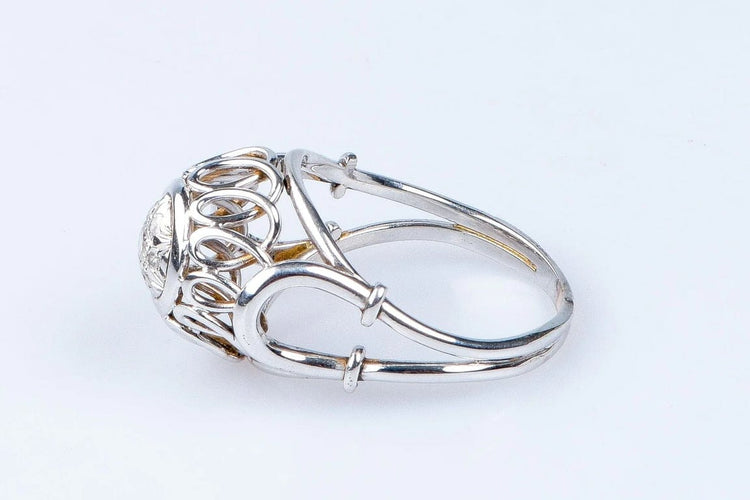 Bague 60 Bague 7 diamants en or blanc 18 carats 58 Facettes BGANCDT7000-55