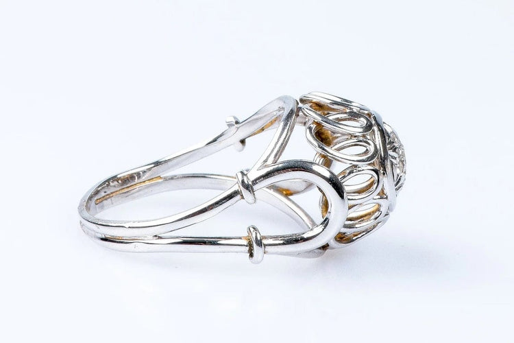 Bague 60 Bague 7 diamants en or blanc 18 carats 58 Facettes BGANCDT7000-55