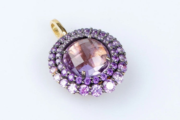 Pendentif Pendentif en or jaune 18 carats avec améthystes 58 Facettes 111.180847-59