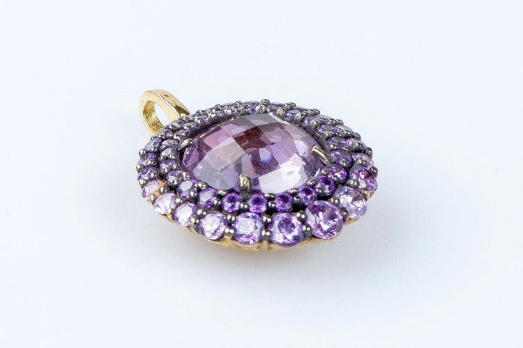 Pendentif Pendentif en or jaune 18 carats avec améthystes 58 Facettes 111.180847-59