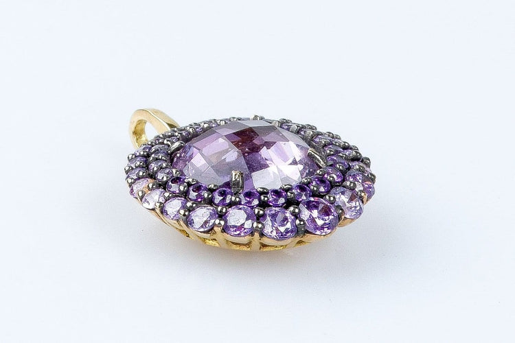 Pendentif Pendentif en or jaune 18 carats avec améthystes 58 Facettes 111.180847-59