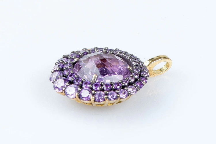 Pendentif Pendentif en or jaune 18 carats avec améthystes 58 Facettes 111.180847-59