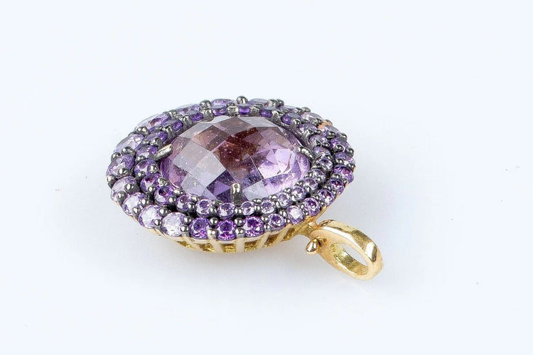 Pendentif Pendentif en or jaune 18 carats avec améthystes 58 Facettes 111.180847-59