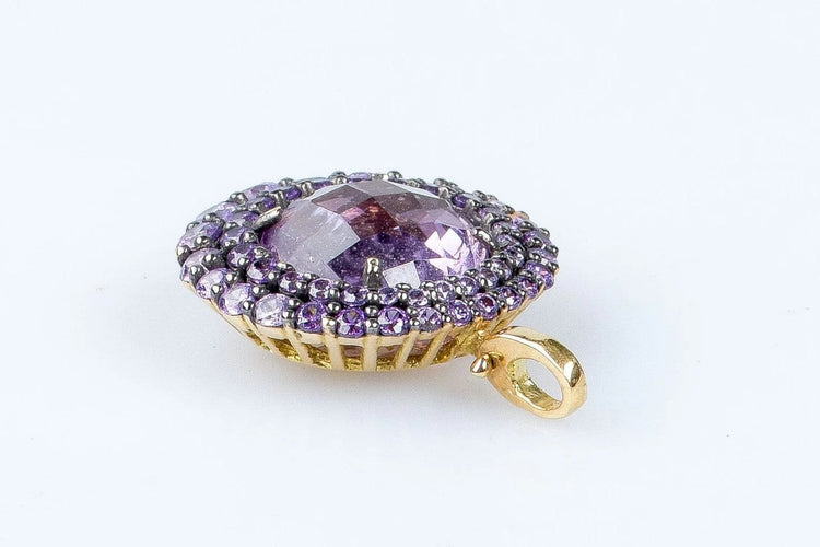 Pendentif Pendentif en or jaune 18 carats avec améthystes 58 Facettes 111.180847-59