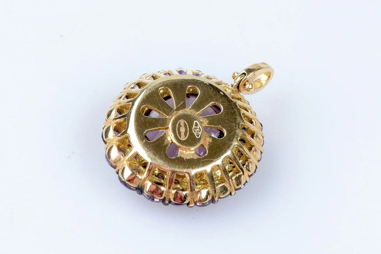 Pendentif Pendentif en or jaune 18 carats avec améthystes 58 Facettes 111.180847-59