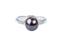 Bague 52 Bague en or blanc 18 carats avec perle de Tahiti et diamants 58 Facettes 111.116367-53