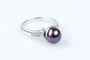 Bague 52 Bague en or blanc 18 carats avec perle de Tahiti et diamants 58 Facettes 111.116367-53
