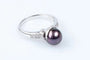 Bague 52 Bague en or blanc 18 carats avec perle de Tahiti et diamants 58 Facettes 111.116367-53