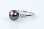 Bague 52 Bague en or blanc 18 carats avec perle de Tahiti et diamants 58 Facettes 111.116367-53