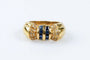 Bague 51 Bague saphirs et diamants en or jaune 18 carats 58 Facettes 111.87942-B3