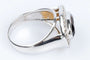 Bague 56 Bague en or jaune 18 carats au quartz fumé et diamants 58 Facettes 111-184737-36
