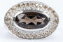 Bague 56 Bague en or jaune 18 carats au quartz fumé et diamants 58 Facettes 111-184737-36