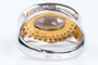 Bague 56 Bague en or jaune 18 carats au quartz fumé et diamants 58 Facettes 111-184737-36