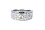 Bague 54 Bague solitaire en or blanc 18 carats avec diamants 0,45 ct 58 Facettes BG-14141-96