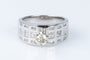Bague 54 Bague solitaire en or blanc 18 carats avec diamants 0,45 ct 58 Facettes BG-14141-96