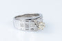 Bague 54 Bague solitaire en or blanc 18 carats avec diamants 0,45 ct 58 Facettes BG-14141-96