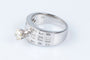 Bague 54 Bague solitaire en or blanc 18 carats avec diamants 0,45 ct 58 Facettes BG-14141-96