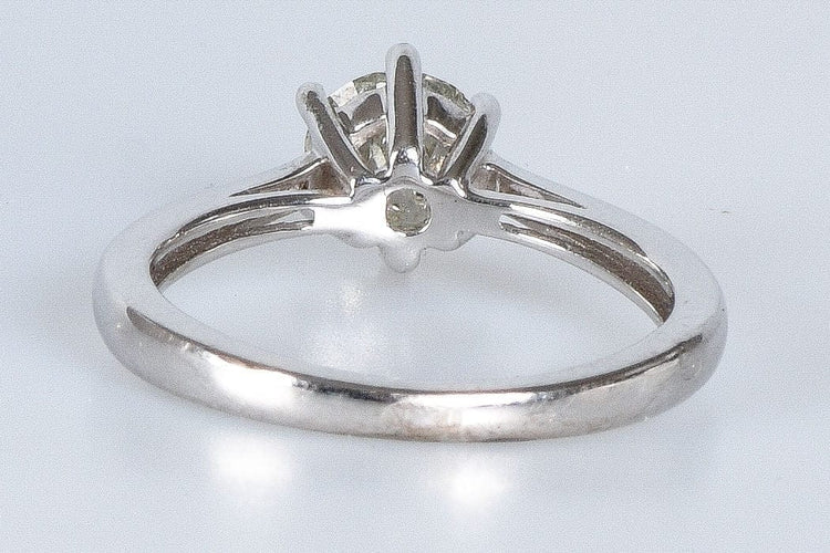 Bague 53 Bague solitaire en or blanc 18 carats avec diamant 0,85 ct 58 Facettes J5330495534-AIG6