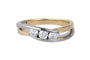 Bague 53 Bague 3 diamants en or jaune et blanc 18 carats 58 Facettes BGTDCC852