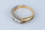 Bague 53 Bague 3 diamants en or jaune et blanc 18 carats 58 Facettes BGTDCC852